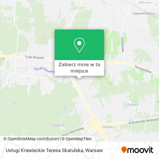 Mapa Usługi Krawieckie Teresa Skatulska