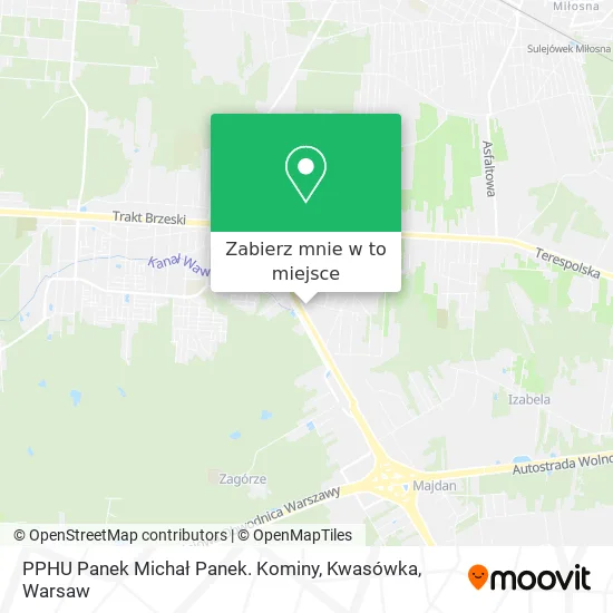 Mapa PPHU Panek Michał Panek. Kominy, Kwasówka