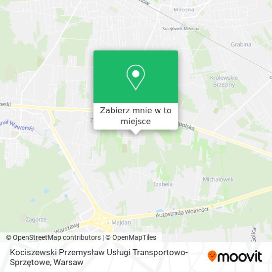 Mapa Kociszewski Przemysław Usługi Transportowo-Sprzętowe