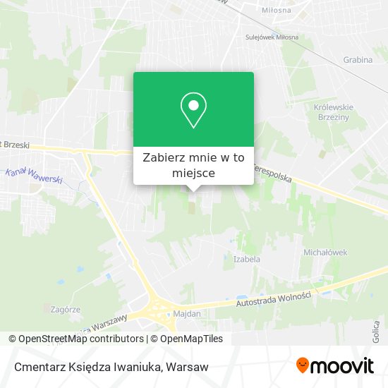 Mapa Cmentarz Księdza Iwaniuka