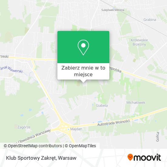 Mapa Klub Sportowy Zakręt