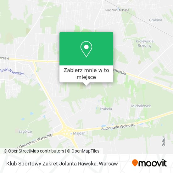 Mapa Klub Sportowy Zakret Jolanta Rawska