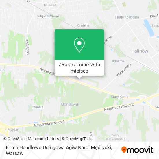 Mapa Firma Handlowo Usługowa Agiw Karol Mędrycki