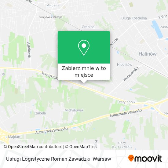 Mapa Usługi Logistyczne Roman Zawadzki