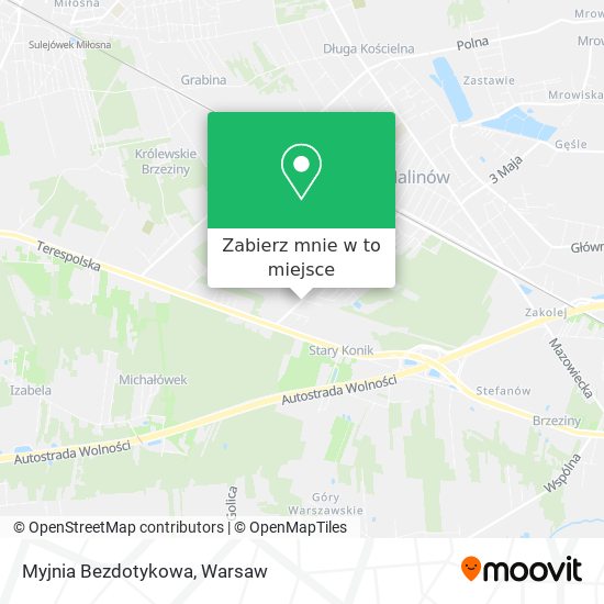 Mapa Myjnia Bezdotykowa