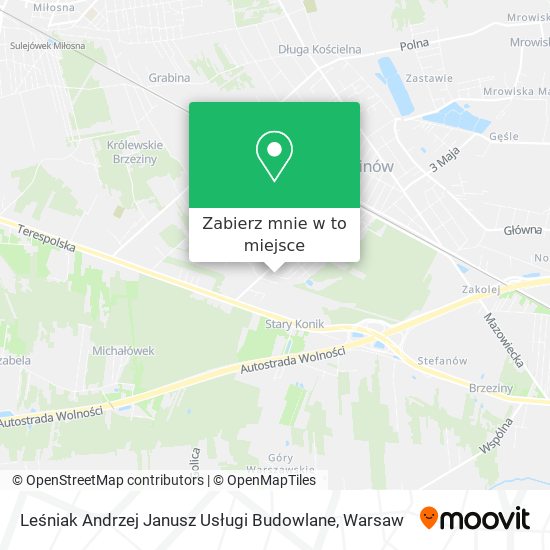 Mapa Leśniak Andrzej Janusz Usługi Budowlane