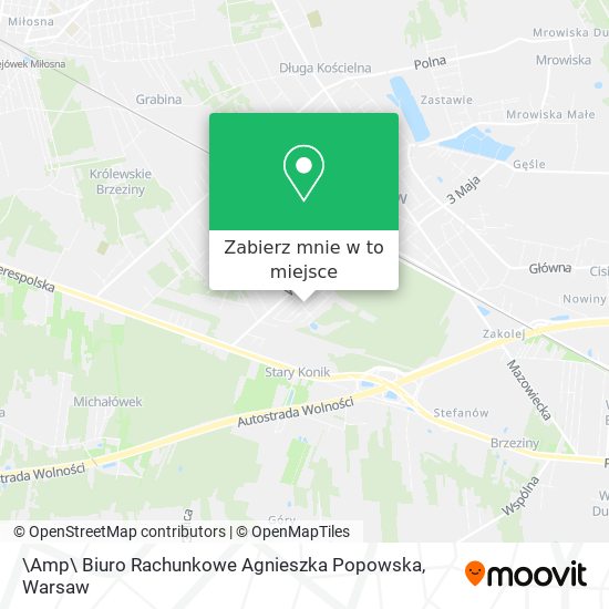 Mapa \Amp\ Biuro Rachunkowe Agnieszka Popowska