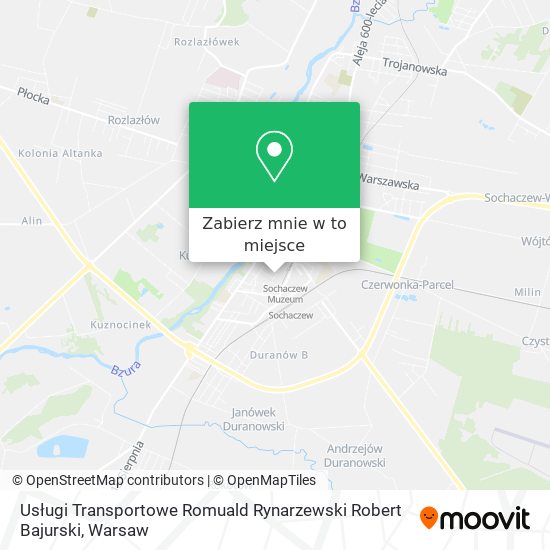 Mapa Usługi Transportowe Romuald Rynarzewski Robert Bajurski