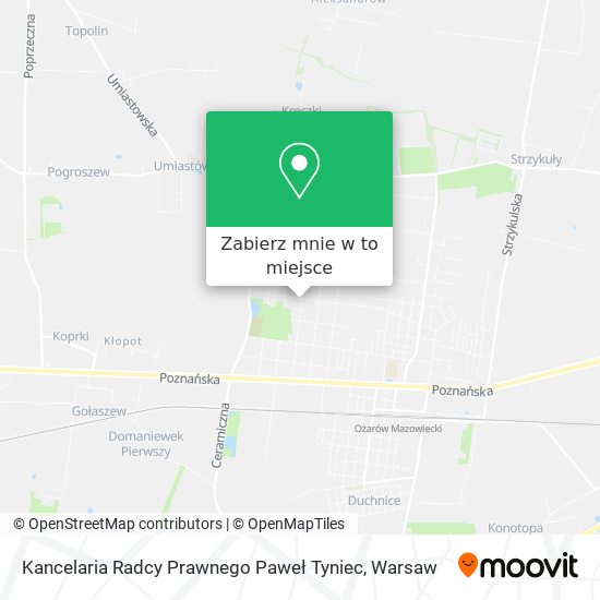 Mapa Kancelaria Radcy Prawnego Paweł Tyniec