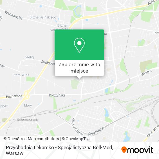 Mapa Przychodnia Lekarsko - Specjalistyczna Bell-Med