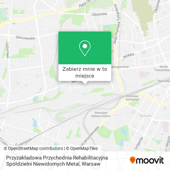 Mapa Przyzakładowa Przychodnia Rehabilitacyjna Spółdzielni Niewidomych Metal