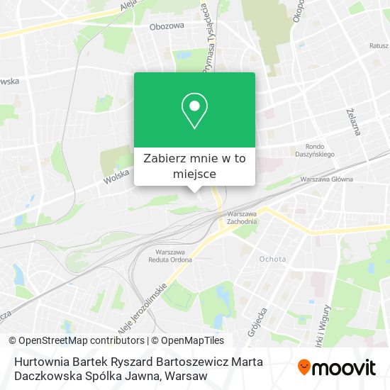 Mapa Hurtownia Bartek Ryszard Bartoszewicz Marta Daczkowska Spólka Jawna