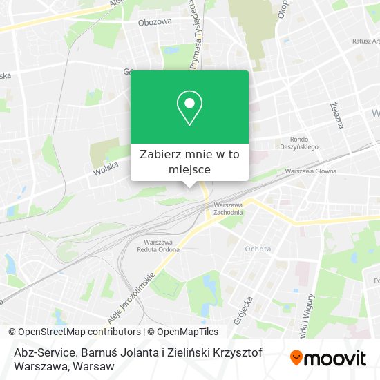 Mapa Abz-Service. Barnuś Jolanta i Zieliński Krzysztof Warszawa