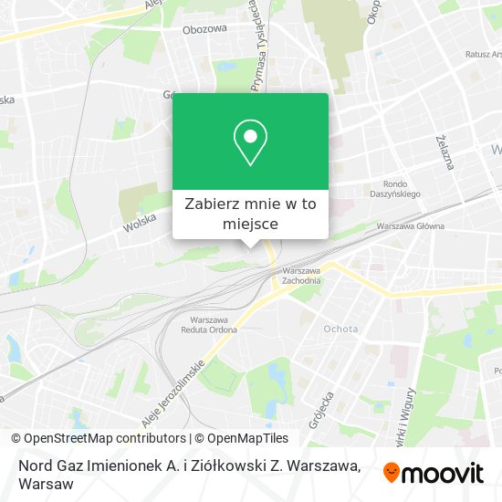 Mapa Nord Gaz Imienionek A. i Ziółkowski Z. Warszawa