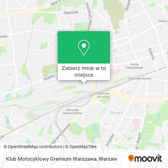 Mapa Klub Motocyklowy Gremium Warszawa