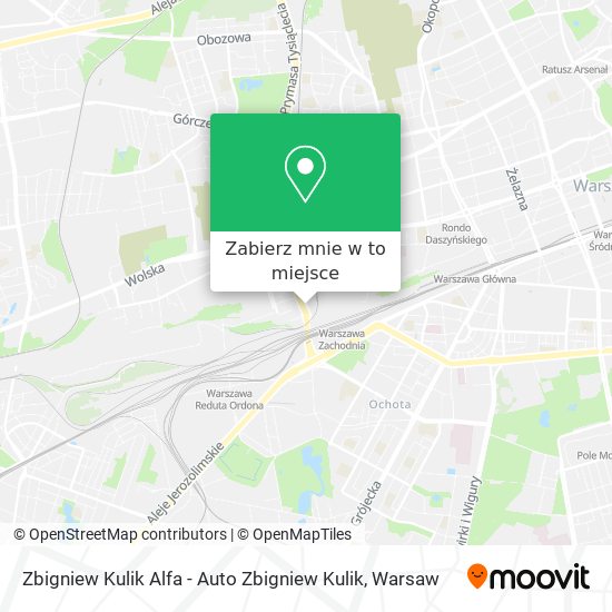 Mapa Zbigniew Kulik Alfa - Auto Zbigniew Kulik