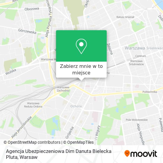 Mapa Agencja Ubezpieczeniowa Dim Danuta Bielecka Pluta