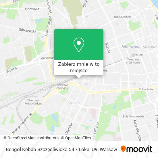 Mapa Bengol Kebab Szczęśliwicka 54 / Lokal U9