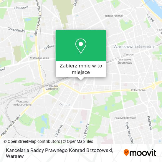 Mapa Kancelaria Radcy Prawnego Konrad Brzozowski