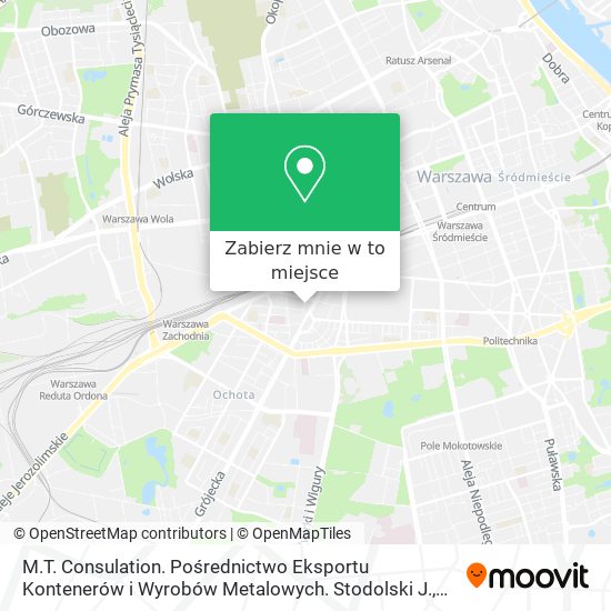 Mapa M.T. Consulation. Pośrednictwo Eksportu Kontenerów i Wyrobów Metalowych. Stodolski J.