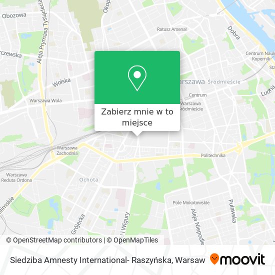 Mapa Siedziba Amnesty International- Raszyńska