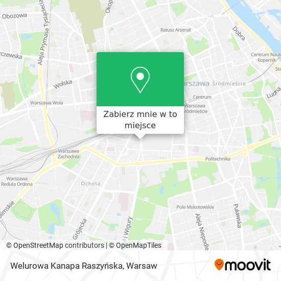 Mapa Welurowa Kanapa Raszyńska