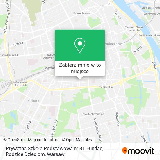 Mapa Prywatna Szkoła Podstawowa nr 81 Fundacji Rodzice Dzieciom