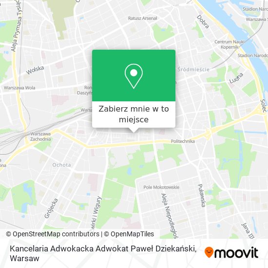 Mapa Kancelaria Adwokacka Adwokat Paweł Dziekański