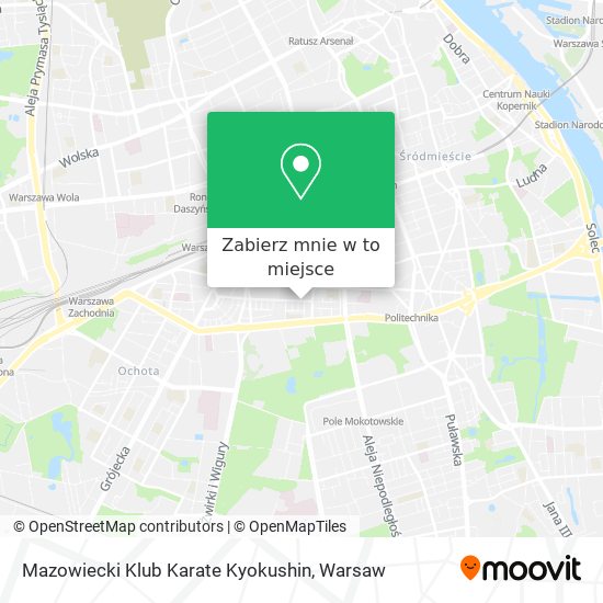 Mapa Mazowiecki Klub Karate Kyokushin