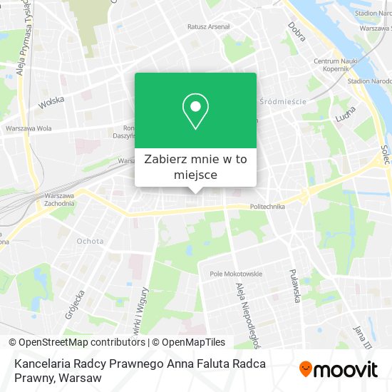 Mapa Kancelaria Radcy Prawnego Anna Faluta Radca Prawny