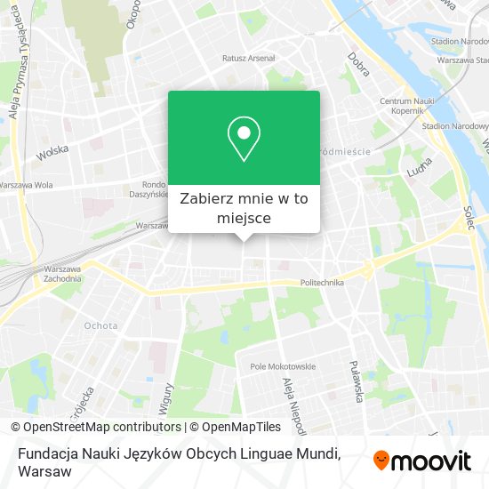 Mapa Fundacja Nauki Języków Obcych Linguae Mundi