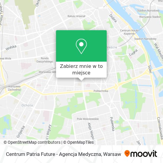 Mapa Centrum Patria Future - Agencja Medyczna