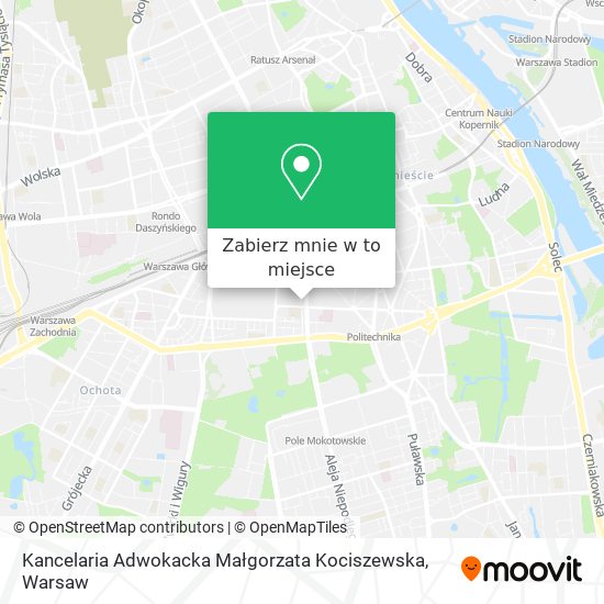 Mapa Kancelaria Adwokacka Małgorzata Kociszewska