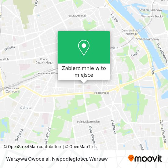 Mapa Warzywa Owoce al. Niepodległości