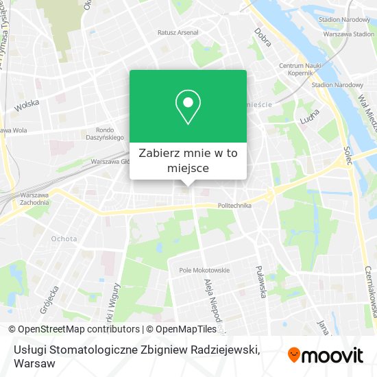 Mapa Usługi Stomatologiczne Zbigniew Radziejewski