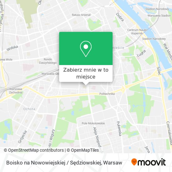 Mapa Boisko na Nowowiejskiej / Sędziowskiej