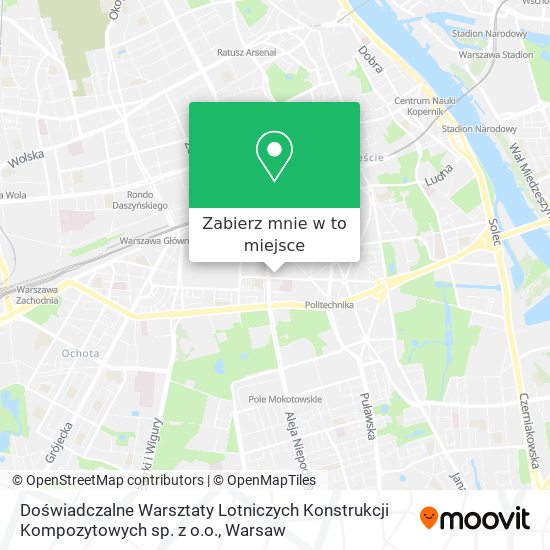 Mapa Doświadczalne Warsztaty Lotniczych Konstrukcji Kompozytowych sp. z o.o.