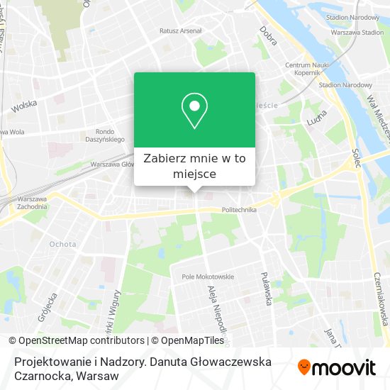 Mapa Projektowanie i Nadzory. Danuta Głowaczewska Czarnocka