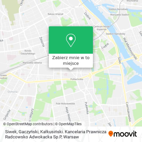 Mapa Siwek, Gaczyński, Kałkusiński. Kancelaria Prawnicza Radcowsko Adwokacka Sp.P