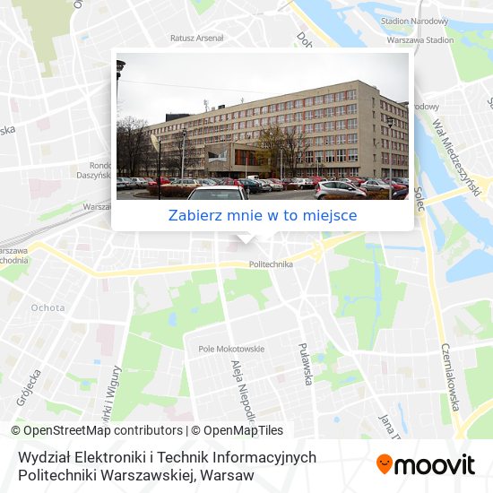 Mapa Wydział Elektroniki i Technik Informacyjnych Politechniki Warszawskiej