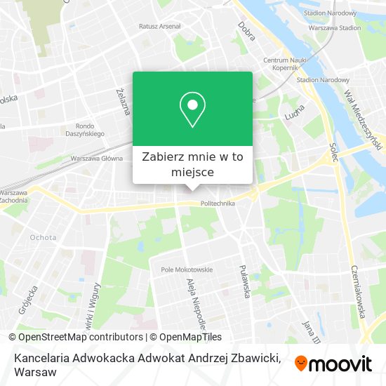 Mapa Kancelaria Adwokacka Adwokat Andrzej Zbawicki