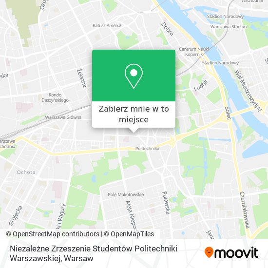 Mapa Niezależne Zrzeszenie Studentów Politechniki Warszawskiej