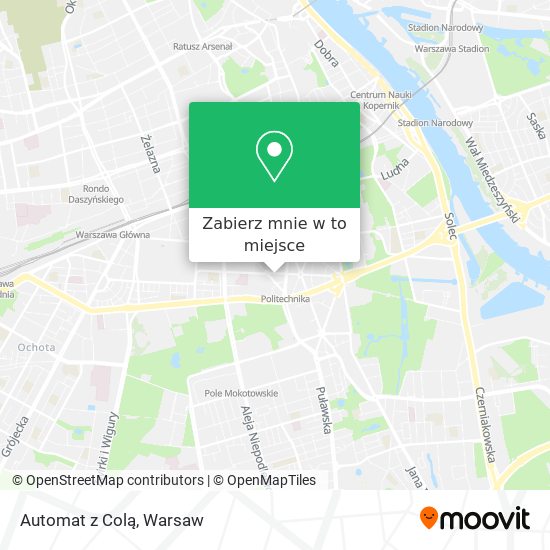 Mapa Automat z Colą