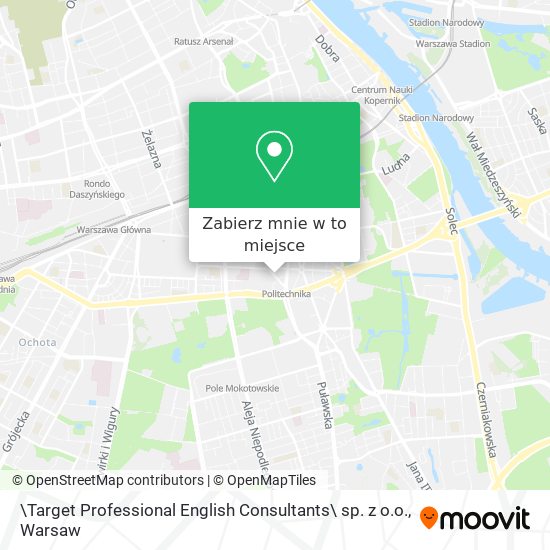 Mapa \Target Professional English Consultants\ sp. z o.o.