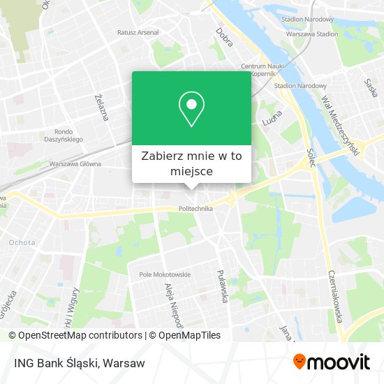 Mapa ING Bank Śląski