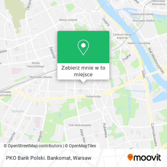 Mapa PKO Bank Polski. Bankomat