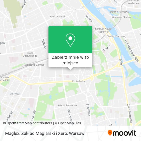 Mapa Maglex. Zakład Maglarski i Xero