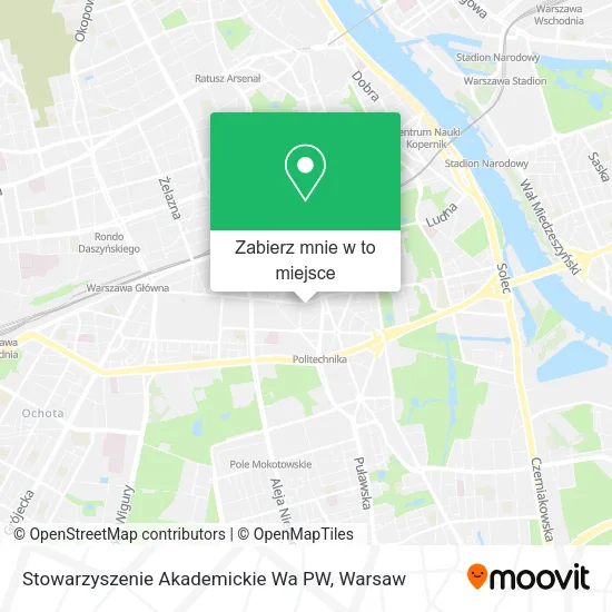 Mapa Stowarzyszenie Akademickie Wa PW