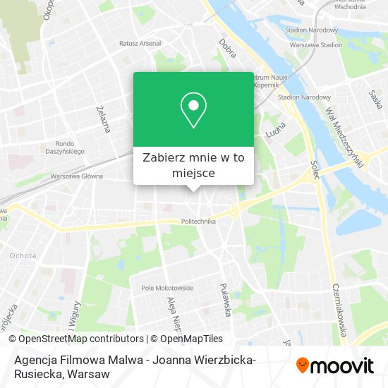 Mapa Agencja Filmowa Malwa - Joanna Wierzbicka-Rusiecka