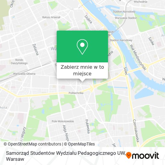 Mapa Samorząd Studentów Wydziału Pedagogicznego UW